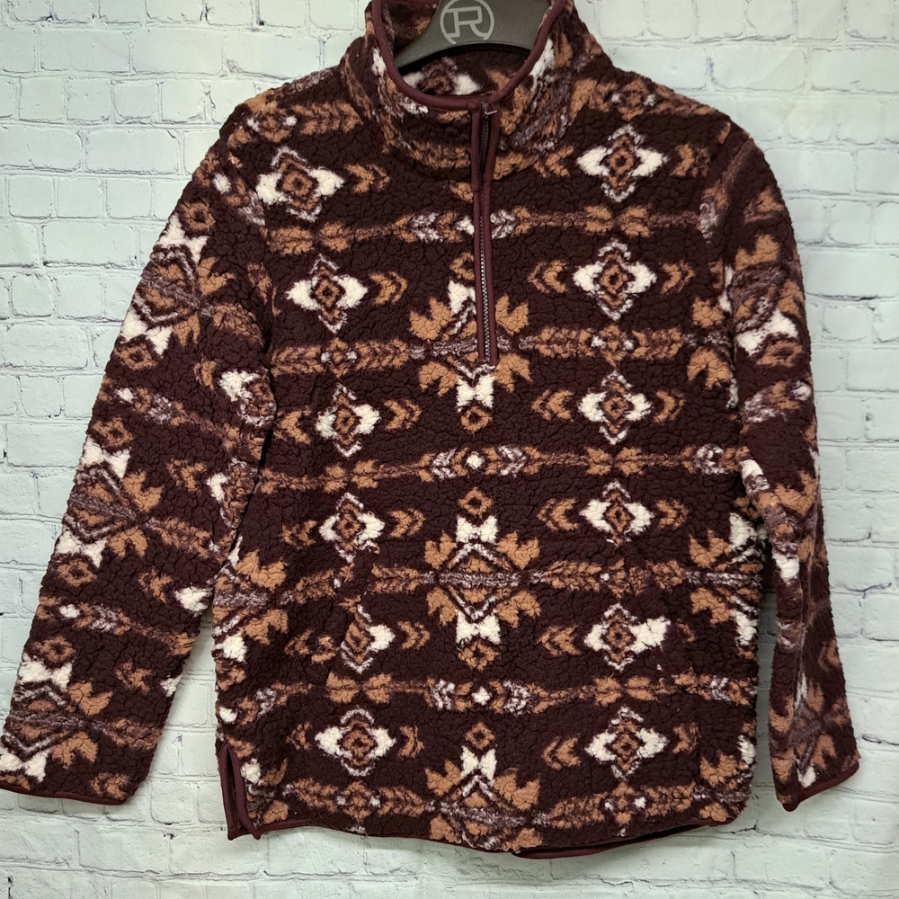 Men's Patterned Brown Sweater